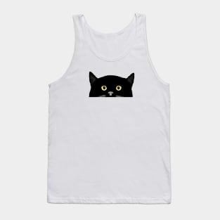 Black cat peaking Tank Top